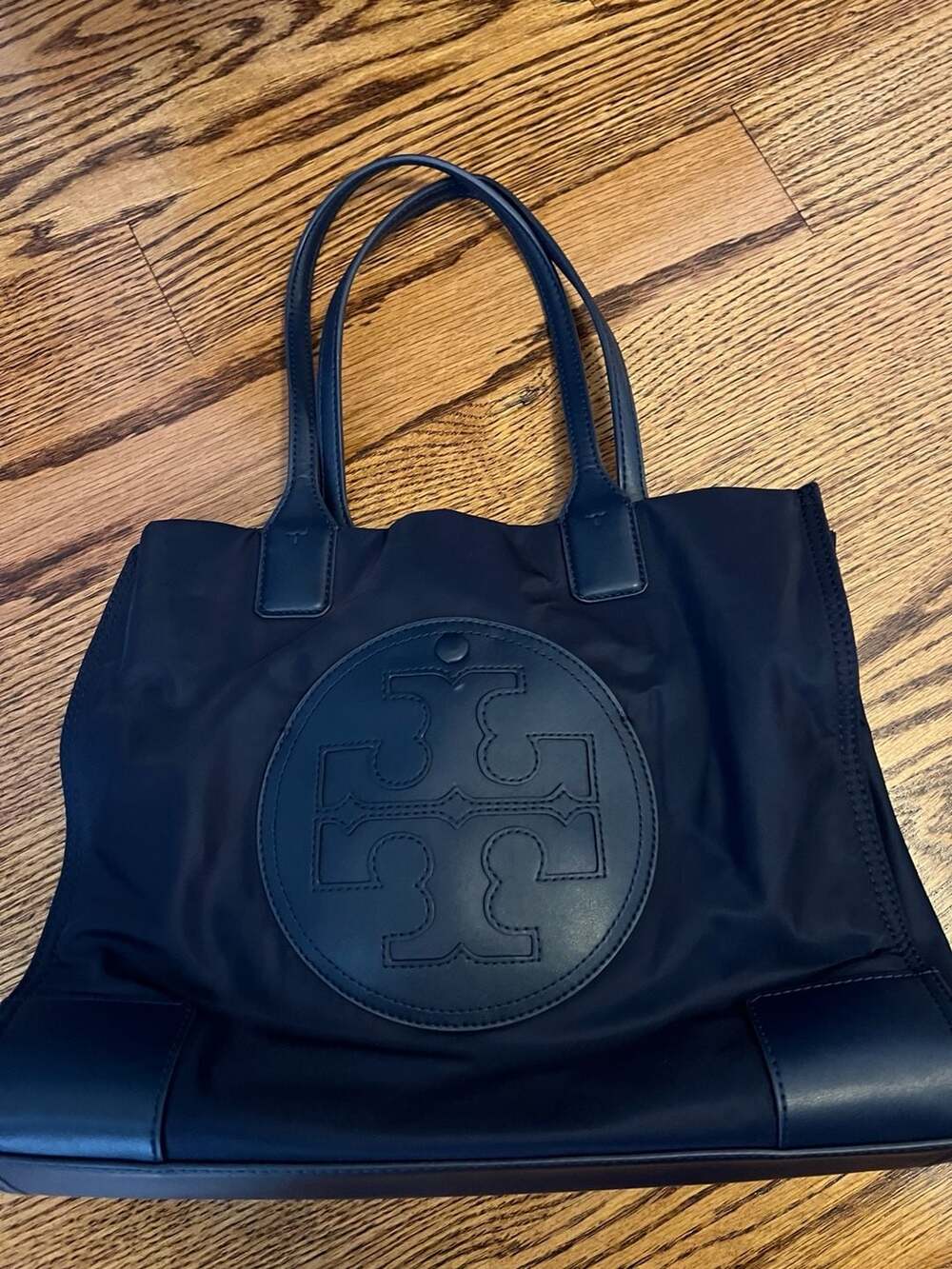 Tory Burch Ella Nylon Tote Bag in Navy Blue